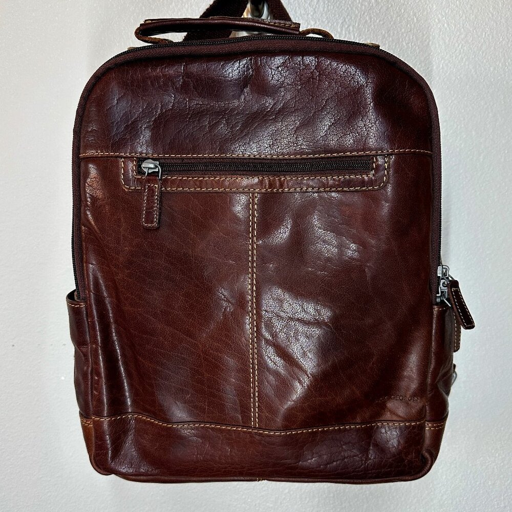 Jack Georges Voyager Unisex Buffalo Leather Compact Convertible Backpack